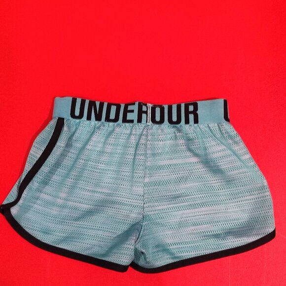 Under Armour Athletic short light blue pink mix women's  youth's size YMD - Picture 2 of 3